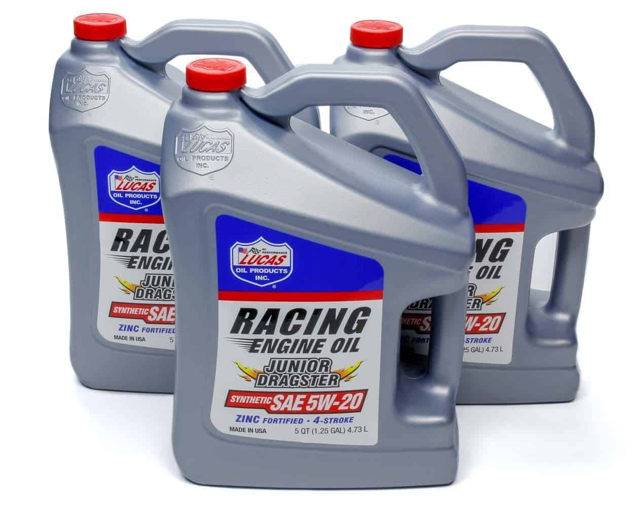 Jr. DragsterKarting Oil 5w20 Case 3 x 5 Qt Jug Junior Dragster
